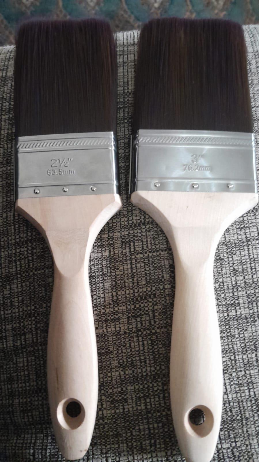 Flat Filament Paint Brush ,Short Wood Handle Paint Brush