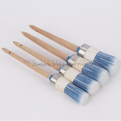 Roud Paint Brush, Blue Bristle Round Brush 