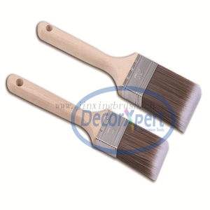 White bristle mixed with filament,tin plated ferrule ,long wood handle brush for painting